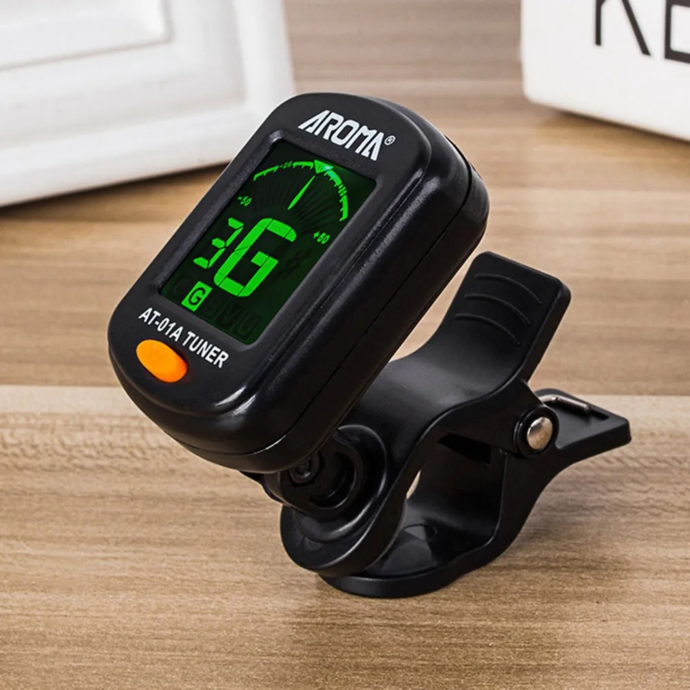 1pcs AROMA AT-01A Guitar Tuner Rotatable Clip-on Tuner LCD Display For Chromatic Acoustic Guitar Bass Ukulele Guitar Accessories
1pcs AROMA AT-01A Guitar Tuner Rotatable Clip-on Tuner LCD Display For Chromatic Acoustic Guitar Bass Ukulele Guitar Accessories