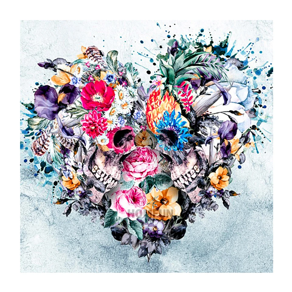 Алмазная 5D картина «сделай сам», Набор для вышивки крестиком с изображением черепа, цветов, любви, мозаика для домашнего декора
Алмазная 5D картина «сделай сам», Набор для вышивки крестиком с изображением черепа, цветов, любви, мозаика для домашнего декора
