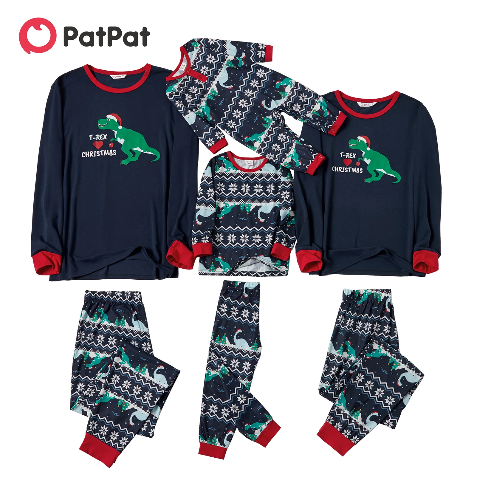 PatPat Family Matching Dinosaur T-REX Print Christmas Pajamas Sets (Flame Resistant)
PatPat Family Matching Dinosaur T-REX Print Christmas Pajamas Sets (Flame Resistant)