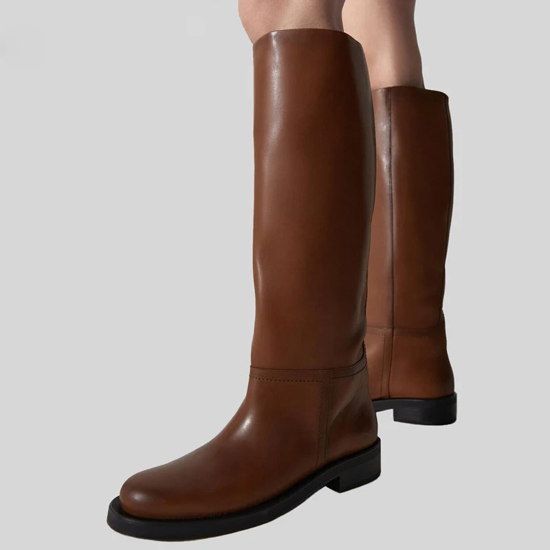 Fashion Women Knee High Boots Full Cow Leather Warm Boots Thick High Heels Motorcycle Boots Punk Shoes Woman leatherHigh Boots
Fashion Women Knee High Boots Full Cow Leather Warm Boots Thick High Heels Motorcycle Boots Punk Shoes Woman leatherHigh Boots