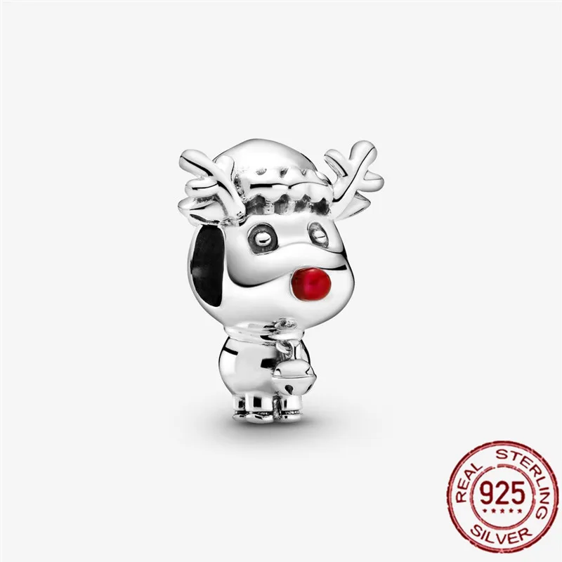 Authentic 925 Sterling Silver Red Nosed Reindeer Rudolph Beads Charm for Original 3mm Bracelet Bangle Jewelry Girl Gifts SMC496 
Authentic 925 Sterling Silver Red Nosed Reindeer Rudolph Beads Charm for Original 3mm Bracelet Bangle Jewelry Girl Gifts SMC496