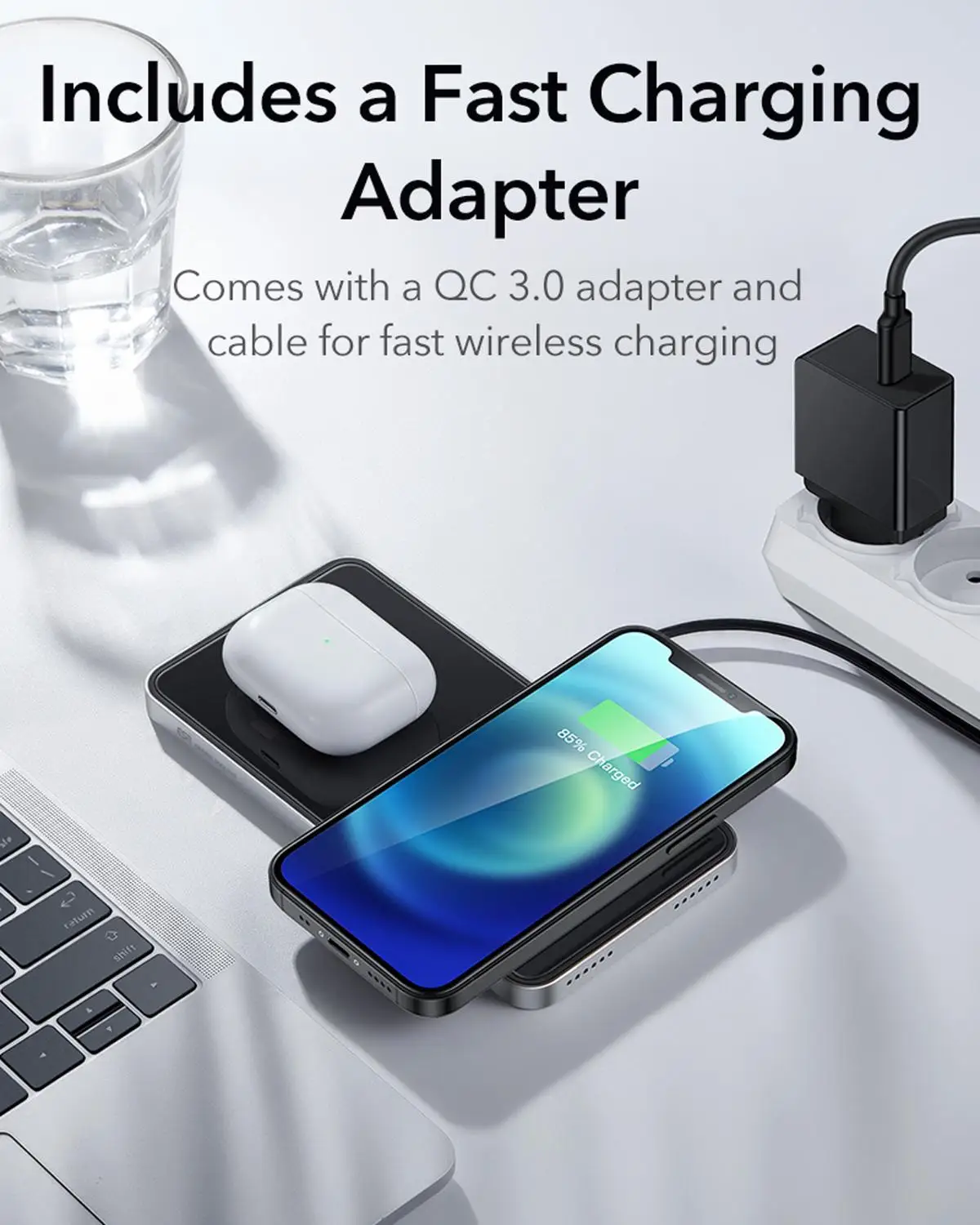 ESR Magnetic Wireless Charger for iPhone 12 10W Fast Wireless Charging for iWatch Airpods Pro Wireless Charger Magnetic Support
ESR Magnetic Wireless Charger for iPhone 12 10W Fast Wireless Charging for iWatch Airpods Pro Wireless Charger Magnetic Support