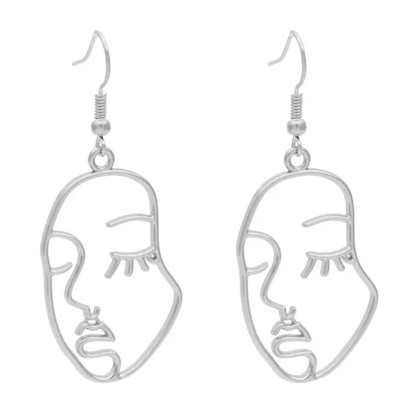 Cute Lady Face Dangle Earrings Women's Creative Metal Facial Statement Drop Earrings for Girl Jewelry Accessories
Cute Lady Face Dangle Earrings Women's Creative Metal Facial Statement Drop Earrings for Girl Jewelry Accessories
