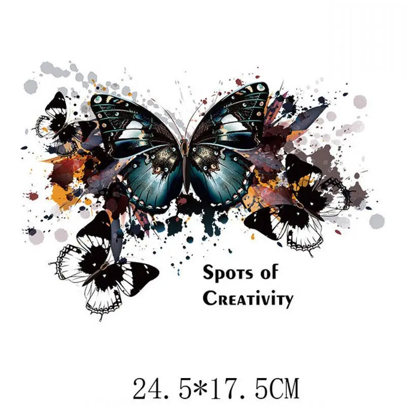 24.5x17.5cm Colorful Butterfly Animal Iron On Patches For DIY Heat Transfer Clothes T-Shirt Thermal Stickers Decoration Printing
24.5x17.5cm Colorful Butterfly Animal Iron On Patches For DIY Heat Transfer Clothes T-Shirt Thermal Stickers Decoration Printing