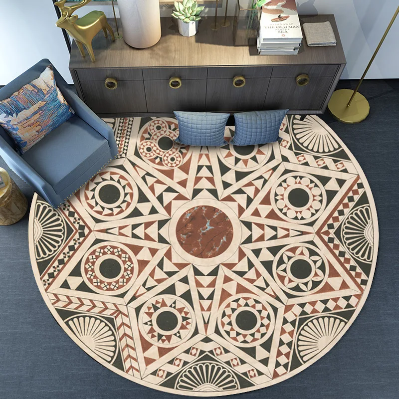 Retro European Classical Ethnic Style Chair Round Living Room Bedroom Non-slip Floor Mat Carpet
Retro European Classical Ethnic Style Chair Round Living Room Bedroom Non-slip Floor Mat Carpet