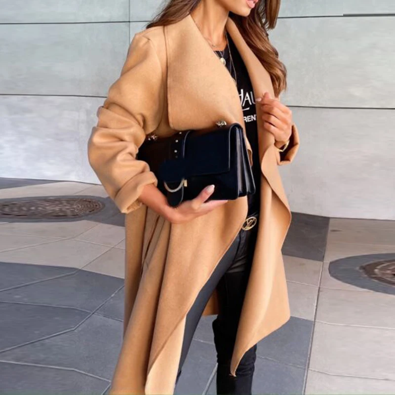 Vintage Simple Solid Color Loose Women Coat Elegant Open Stitch Spring Jacket Office Lady Long Sleeve Turndown Collar Streetwear
Vintage Simple Solid Color Loose Women Coat Elegant Open Stitch Spring Jacket Office Lady Long Sleeve Turndown Collar Streetwear