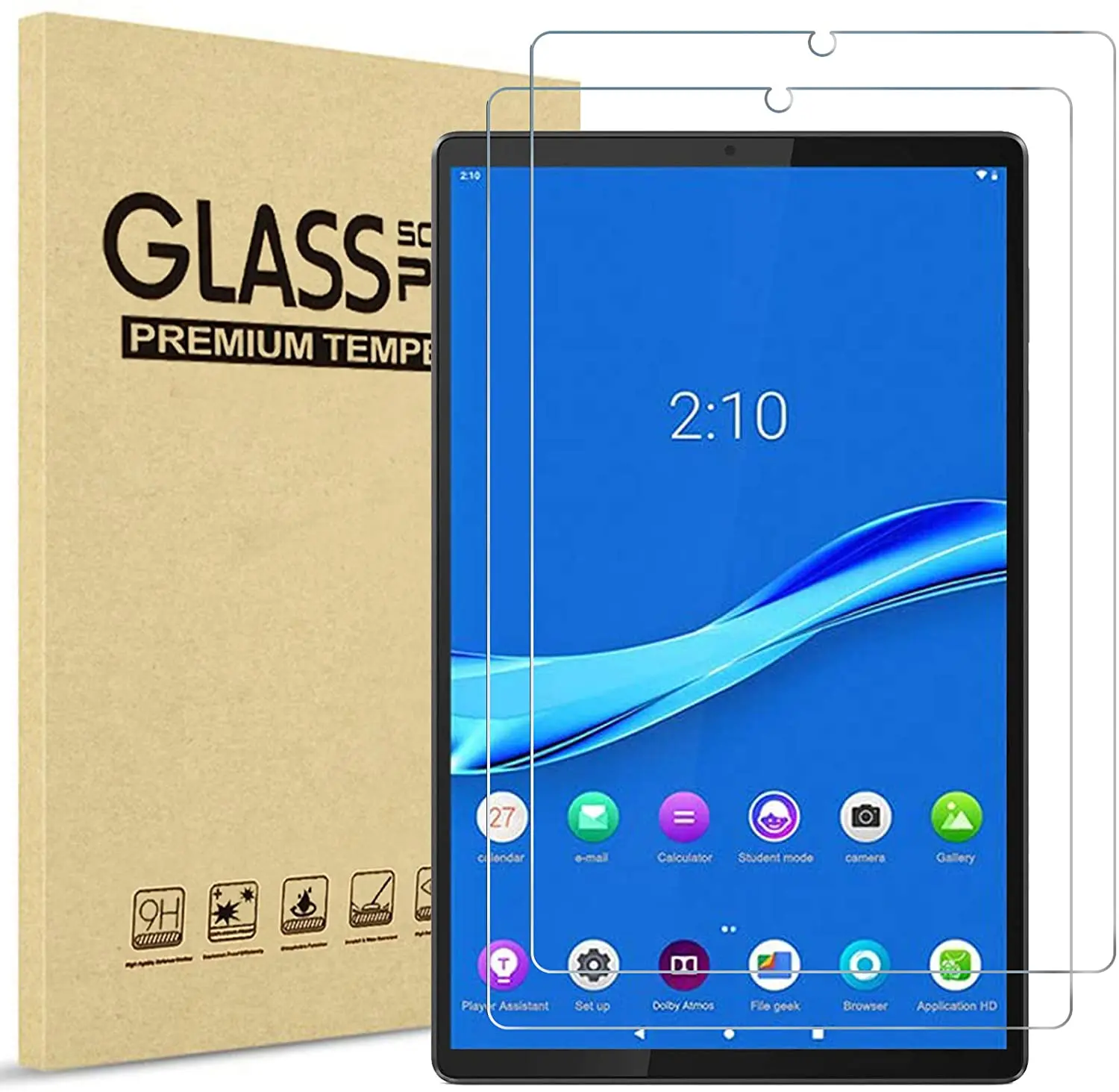 2 Pack Tempered Glass Screen Protector for Lenovo Tab M10 FHD Plus 10.3 Inch X606F TB-X606X/ Tab M10 Plus (2nd Gen) 2020 
2 Pack Tempered Glass Screen Protector for Lenovo Tab M10 FHD Plus 10.3 Inch X606F TB-X606X/ Tab M10 Plus (2nd Gen) 2020