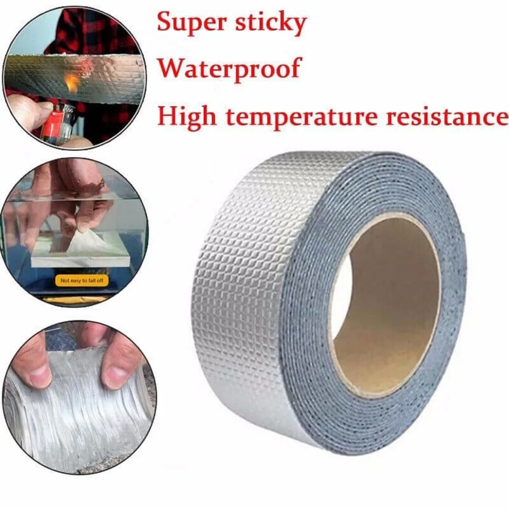 1pc Hot!High Temperature Resistance Waterproof Tape Aluminum Foil Thicken Butyl Tape Wall Crack Roof Duct Repair Adhesive Tape
1pc Hot!High Temperature Resistance Waterproof Tape Aluminum Foil Thicken Butyl Tape Wall Crack Roof Duct Repair Adhesive Tape