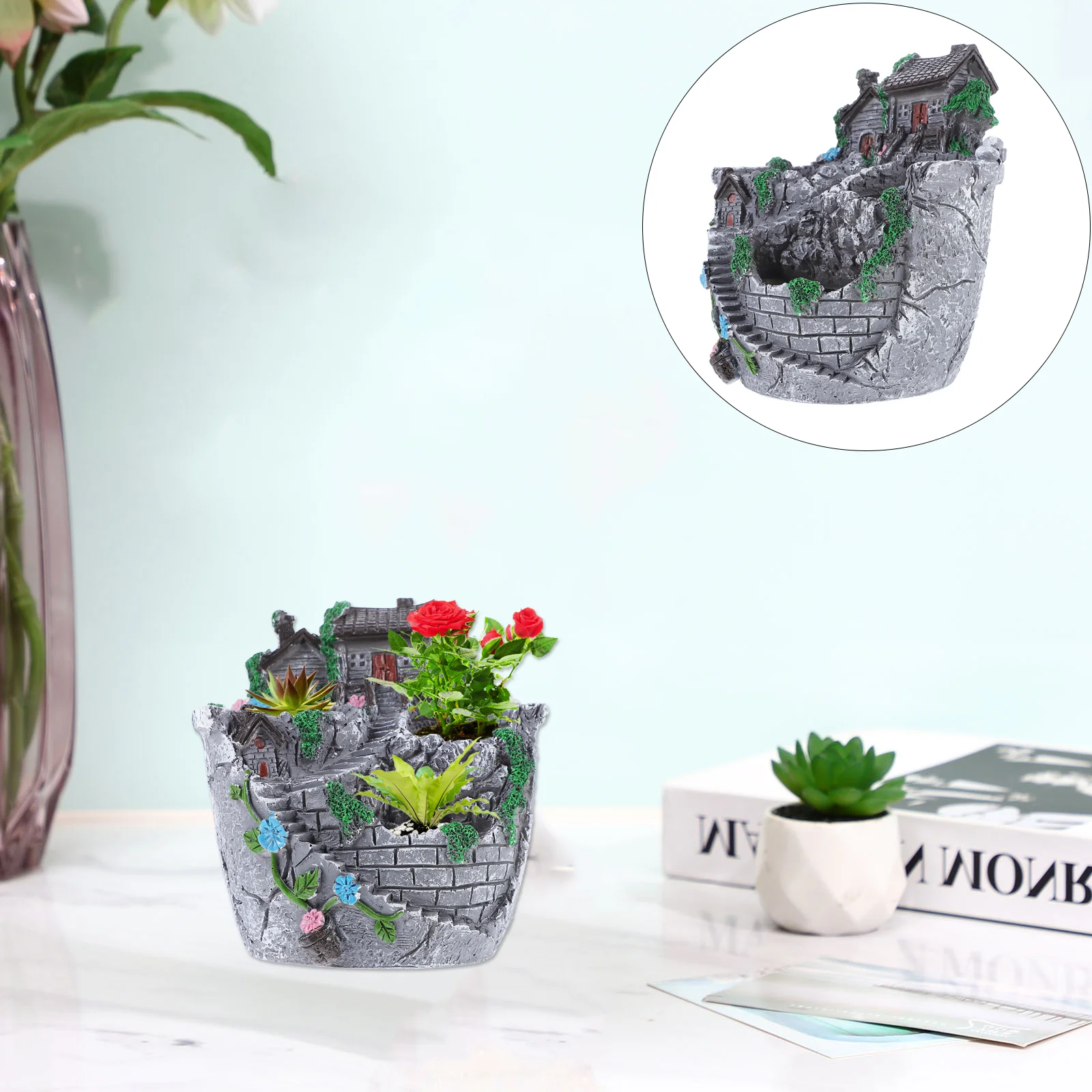 1 шт., цветочный горшок в пасторальном стиле
1 шт., цветочный горшок в пасторальном стиле