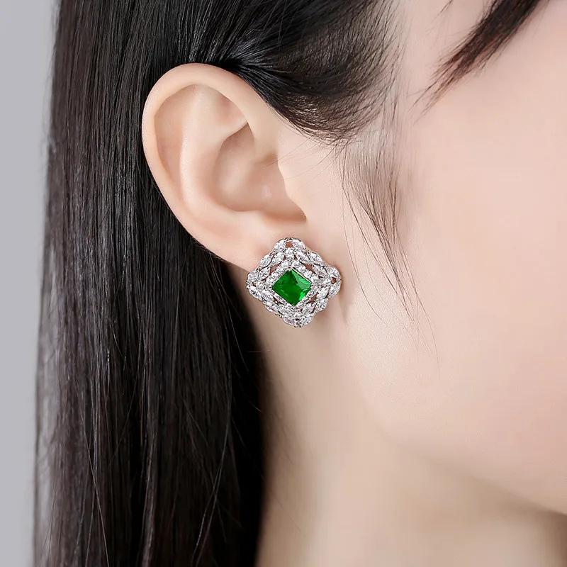 FXLRY Elegant Green Cubic Zircon Crystal Stud Earrings for Women Girls Fashion Dating Party Jewellery
FXLRY Elegant Green Cubic Zircon Crystal Stud Earrings for Women Girls Fashion Dating Party Jewellery