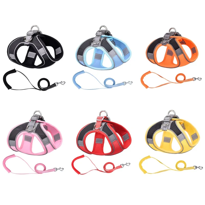 Шлейка и поводок для домашних животных, регулируемый светоотражающий дышащий жилет и поводок для маленьких и средних собак и кошек 
Шлейка и поводок для домашних животных, регулируемый светоотражающий дышащий жилет и поводок для маленьких и средних собак и кошек