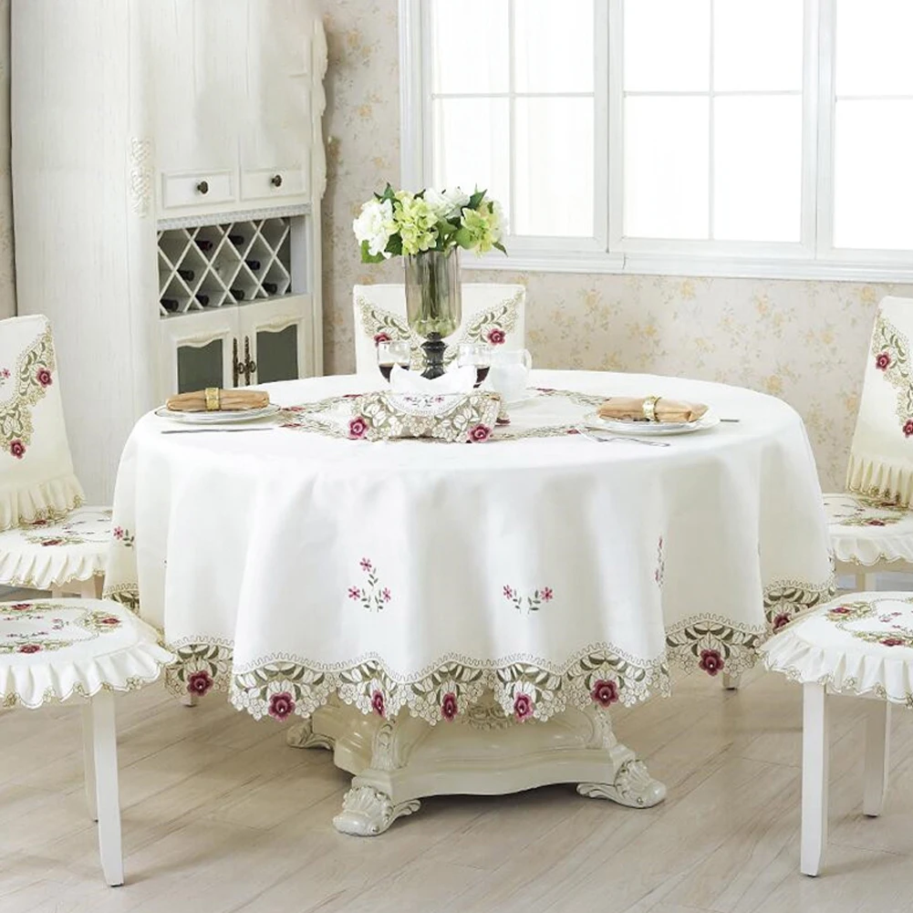 SALE Luxury Embroidered Tablecloth Table Dining Round Table Cover Tablecloth Wedding Flower Home Textile Table Cloth Accessories
SALE Luxury Embroidered Tablecloth Table Dining Round Table Cover Tablecloth Wedding Flower Home Textile Table Cloth Accessories