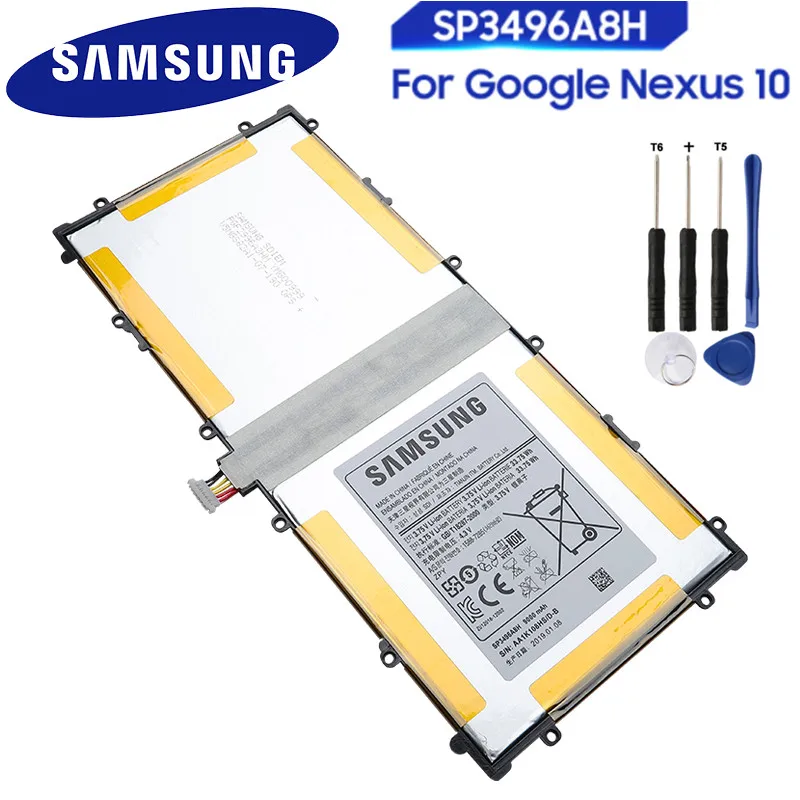 Оригинальный аккумулятор SAMSUNG SP3496A8H(1S2P) для Samsung Google Nexus 10 оригинальный планшета 000