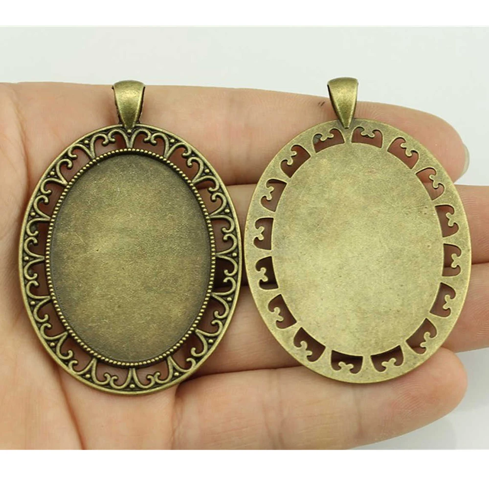 3pcs 30x40mm Inner Size Vintage Antique Bronze Antique Silver Color Metal Alloy Cameo Cabochon Base Setting
3pcs 30x40mm Inner Size Vintage Antique Bronze Antique Silver Color Metal Alloy Cameo Cabochon Base Setting