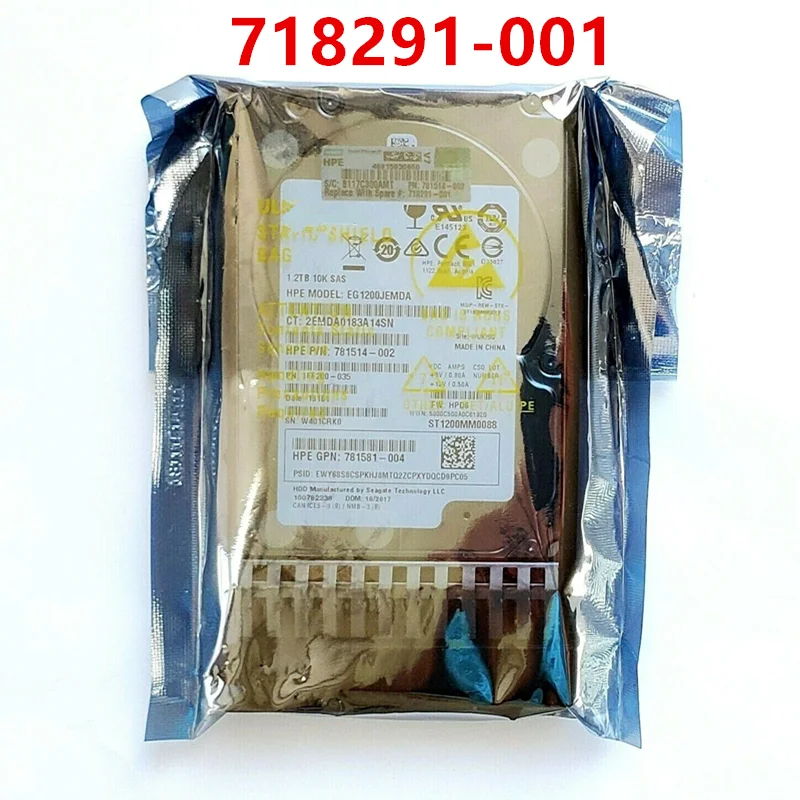 

Original New HDD For HP V2 G8 G9 1.2TB 2.5" SAS 12 Gb/S 64MB 10000RPM For Internal HDD For Server HDD For 718291-001 718160-B21