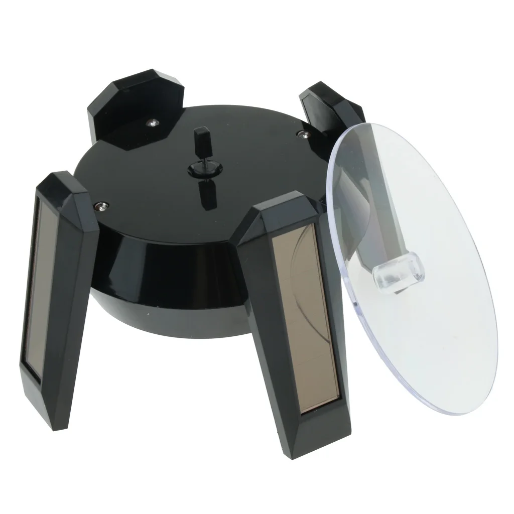 Solar Powered Ring Jewelry Mobile Phone 360 Degree Rotating Display Stand