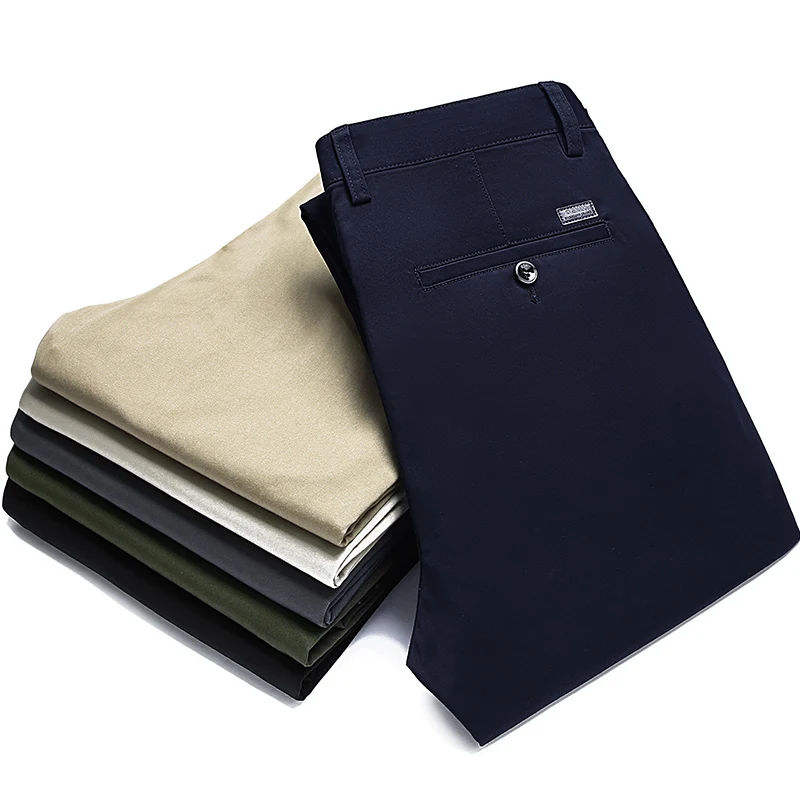 SHAN BAO Men's Fitted Straight Cotton Stretch Solid Color Pants 2021 Spring Brand High Quality Stretch Classic Leather Pants
SHAN BAO Men's Fitted Straight Cotton Stretch Solid Color Pants 2021 Spring Brand High Quality Stretch Classic Leather Pants