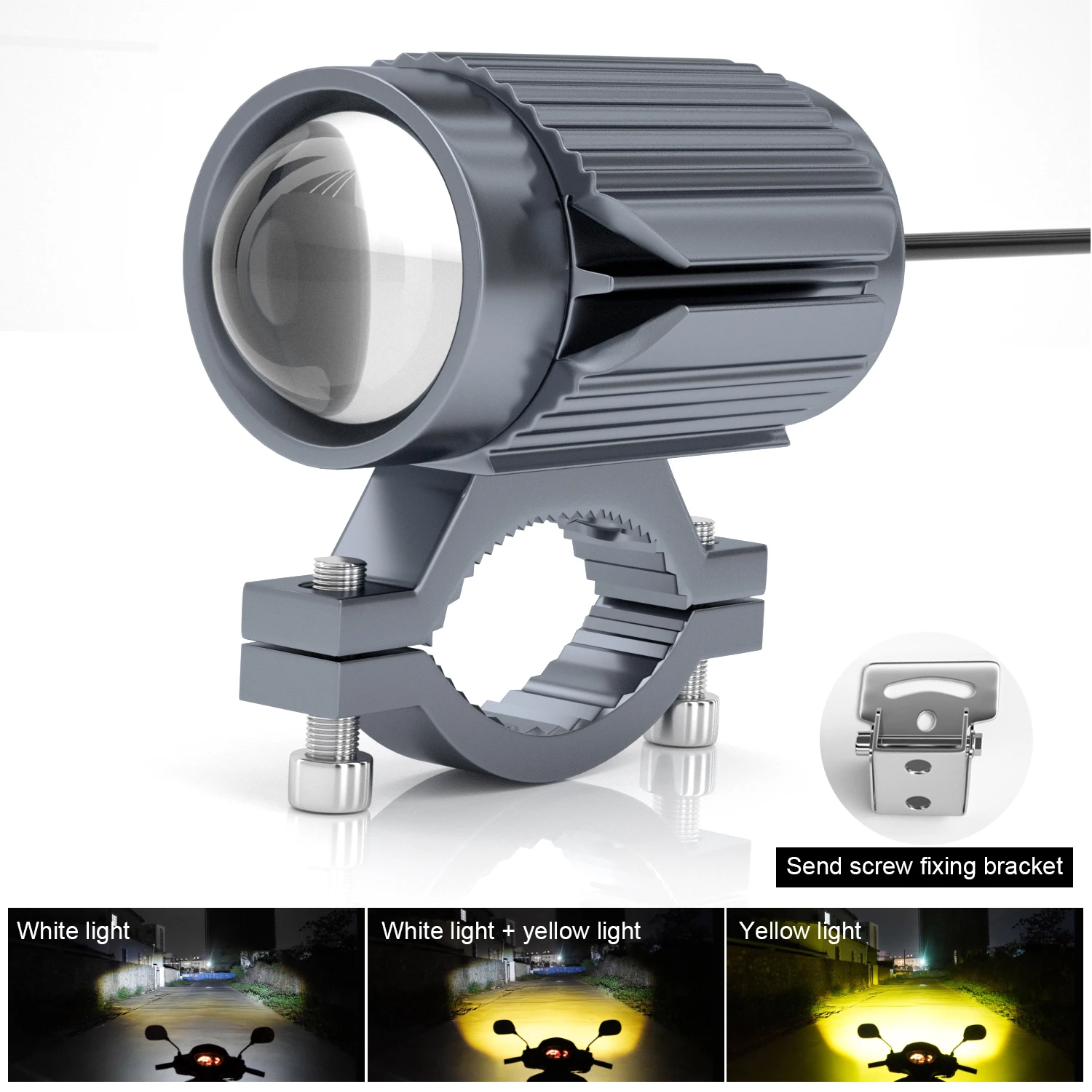 15W Super Bright Tri-model Motorcycle LED Headlight w/Projector Lens Car ATV Driving Foglight Auxiliary Spotlight Aluminum Shell
15W Super Bright Tri-model Motorcycle LED Headlight w/Projector Lens Car ATV Driving Foglight Auxiliary Spotlight Aluminum Shell