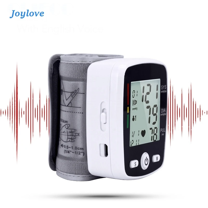 JOYLOVE Automatic Voice Wrist Digital Blood Pressure Monitor Tonometer Meter USB Charge Wrist Germany Chip LCD Display
JOYLOVE Automatic Voice Wrist Digital Blood Pressure Monitor Tonometer Meter USB Charge Wrist Germany Chip LCD Display