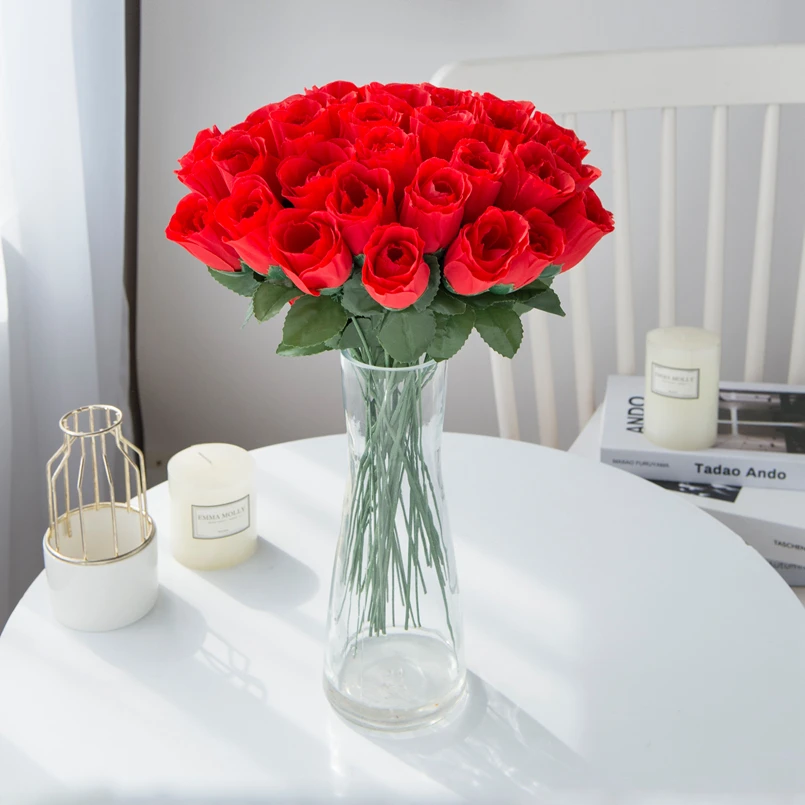 10 шт. искусственные шелковые розы для украшения дома | Дом и сад