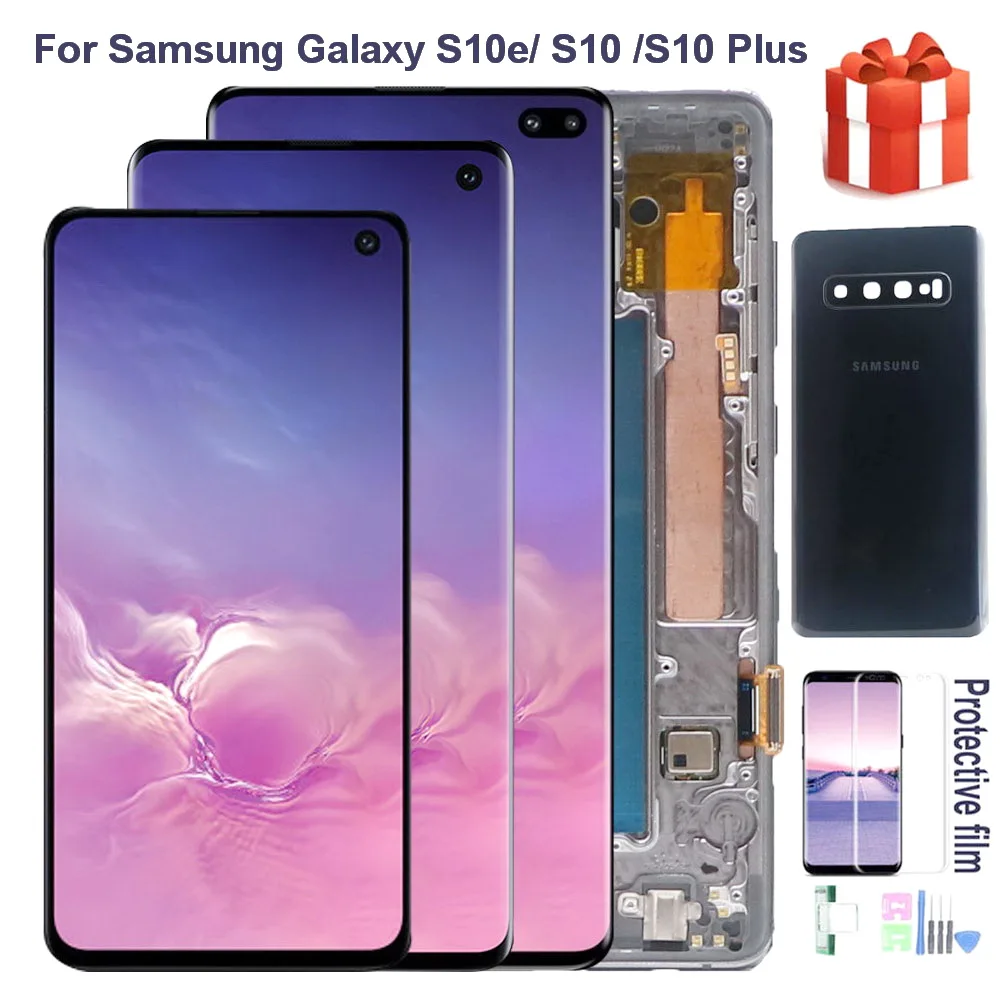 Original LCD For Samsung Galaxy S10e S10 S10 PLUS G970 G970F G973 G973F G975 LCD Display Touch Screen Digitizer With back cover
Original LCD For Samsung Galaxy S10e S10 S10 PLUS G970 G970F G973 G973F G975 LCD Display Touch Screen Digitizer With back cover