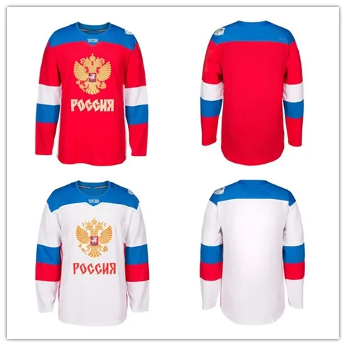 Фото Мужская вышивка в стиле ретро Team Russia белая или Красная Вышивка из Джерси сшитая
