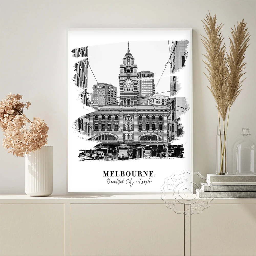 Melbourne Modern Travel Prints Poster City Landmark Black White Photography Scenery Canvas Painting Lounge Office Studio Decor
Melbourne Modern Travel Prints Poster City Landmark Black White Photography Scenery Canvas Painting Lounge Office Studio Decor