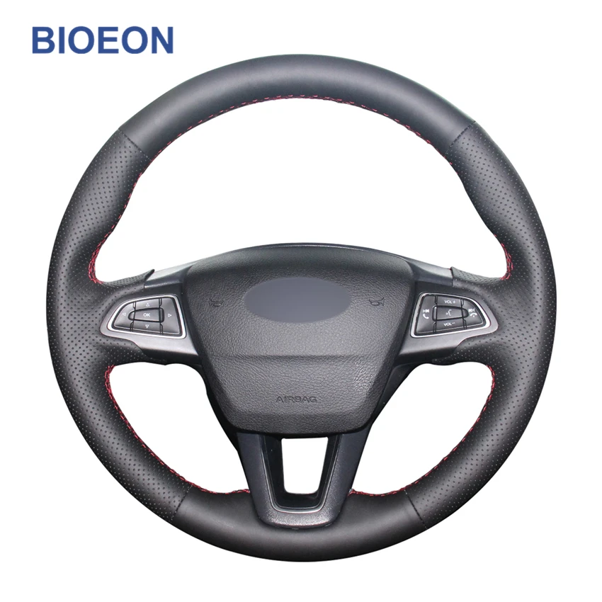 Hand Stitch Black PU Artificial Leather Car Steering Wheel Cover for Ford Focus 2015-2018 Kuga 2016-2019 C-MAX (Grand C-Max) 
Hand Stitch Black PU Artificial Leather Car Steering Wheel Cover for Ford Focus 2015-2018 Kuga 2016-2019 C-MAX (Grand C-Max)