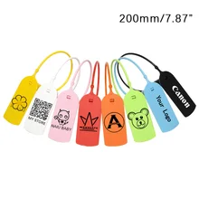 100Pcs Custom Brand Label Logo Hang Name Price Tag Plastic Disposable Garment Security Seals Clothing Shoes Zip Tie 200mm/7.8