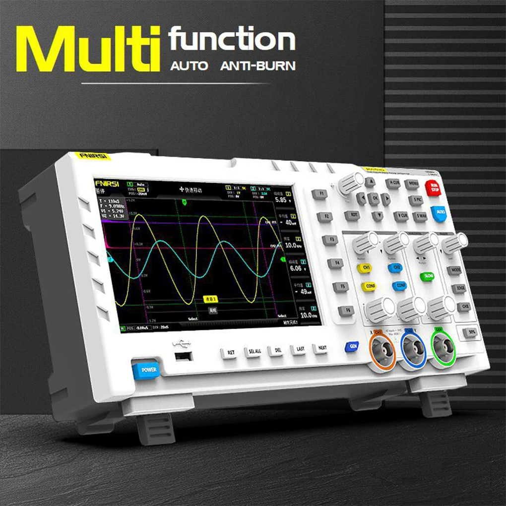 FNIRSI Digital Oscilloscope 7 Inch Screen Dual Channel Signal Generator 1GSa/s Sampling Rate 1GB Storage Oscilloscope
FNIRSI Digital Oscilloscope 7 Inch Screen Dual Channel Signal Generator 1GSa/s Sampling Rate 1GB Storage Oscilloscope