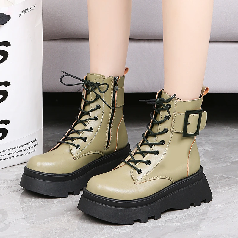 Женские ботинки до середины икры, ботинки на платформе и толстом каблуке, с перекрестной шнуровкой, обувь из искусственной кожи, большие раз...
Женские ботинки до середины икры, ботинки на платформе и толстом каблуке, с перекрестной шнуровкой, обувь из искусственной кожи, большие раз...