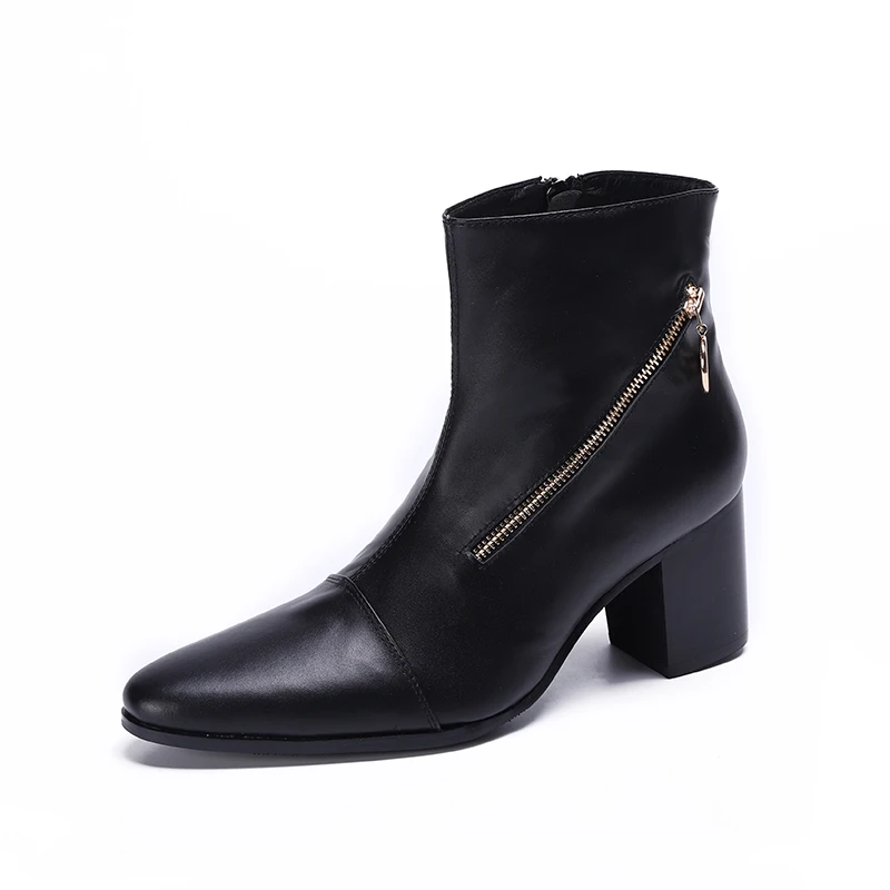 Batzuzhi 7.5cm High Heels Men Boots Black Leather Ankle Boots Men Zip Knight Zapatos Hombre Party Wedding Shoes Male, Big 38-46
Batzuzhi 7.5cm High Heels Men Boots Black Leather Ankle Boots Men Zip Knight Zapatos Hombre Party Wedding Shoes Male, Big 38-46