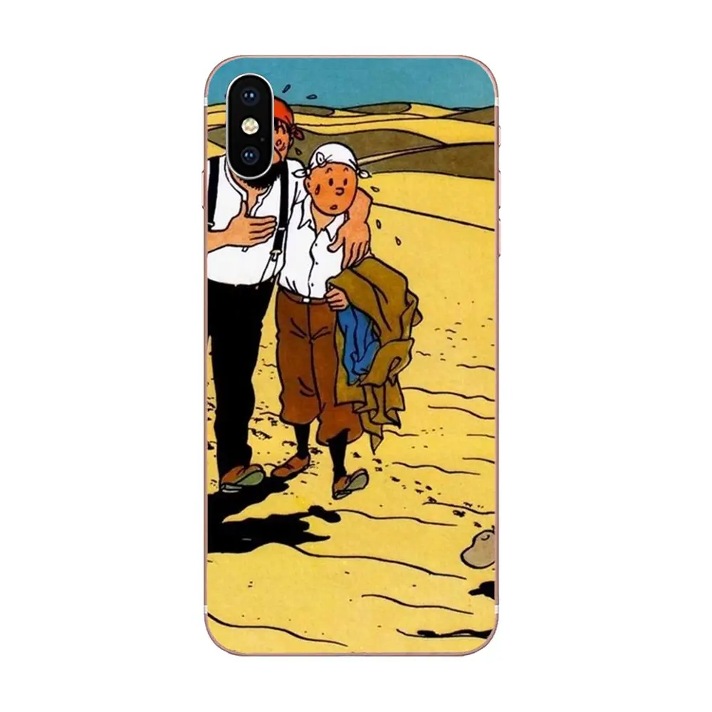 Для sony Xperia Z Z1 Z2 Z3 Z4 Z5 compact Mini M2 M4 M5 T3 E3 E5 XA XA1 XZ Premium Colorful Tintin Ddark Illustration Moon Dog | Мобильные