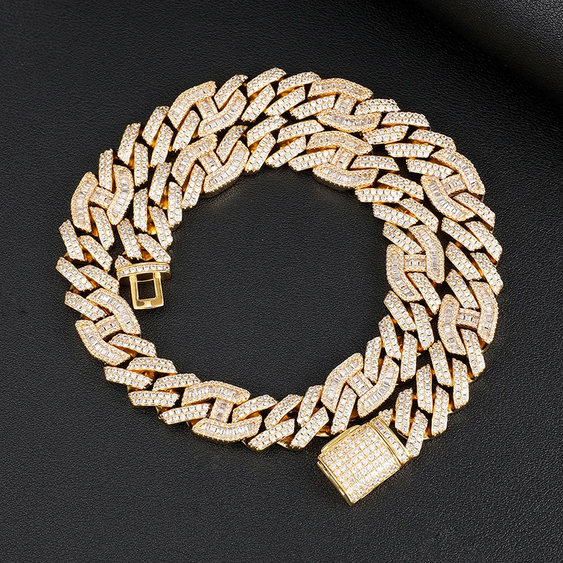 US7 14MM Hip Pop Iced Out Cubic Zircon Stones Box Buckle Clasp Cuban Link Necklace Copper Material For Fashion Jewelry
US7 14MM Hip Pop Iced Out Cubic Zircon Stones Box Buckle Clasp Cuban Link Necklace Copper Material For Fashion Jewelry
