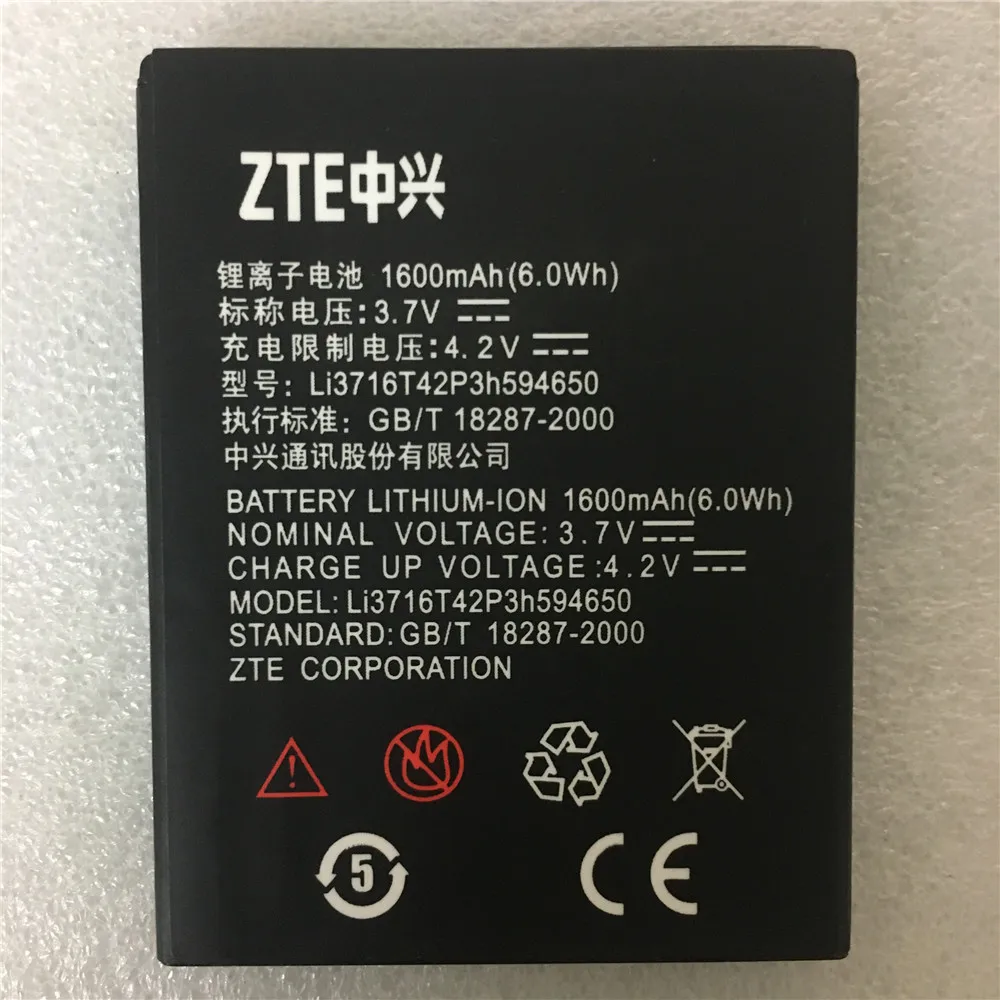 

1650mAh Li3716T42P3h594650 Full Capacity Original 2017 battery for ZTE V889S V889M U970 U807 V807 N807 V930 U930 N970 V970 U795