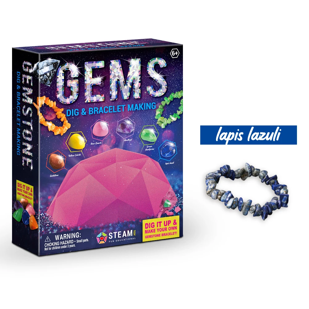 DIY Gemstone Mining Digging Kit for Children Bracelets Excavation Toys Set Archaeology Discovery Digging Kit Education Toys
DIY Gemstone Mining Digging Kit for Children Bracelets Excavation Toys Set Archaeology Discovery Digging Kit Education Toys
