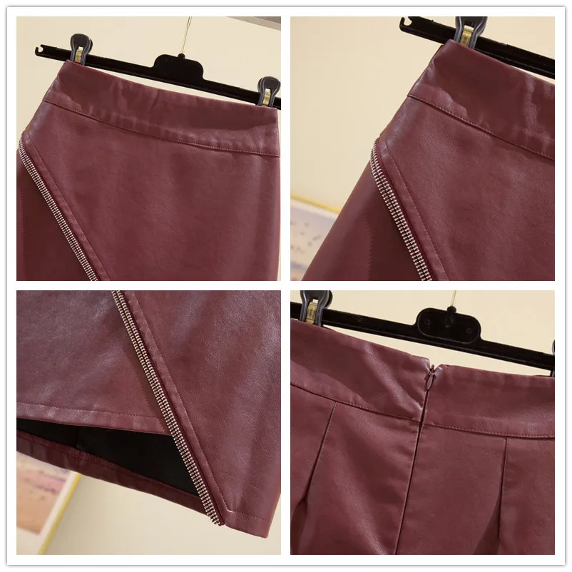 Irregular A- Line High Waist Short Leather Skirt Women 2021 Spring Autumn Sexy Mini Skirts Female Pu Skirt Faldas Largas Mujer
Irregular A- Line High Waist Short Leather Skirt Women 2021 Spring Autumn Sexy Mini Skirts Female Pu Skirt Faldas Largas Mujer