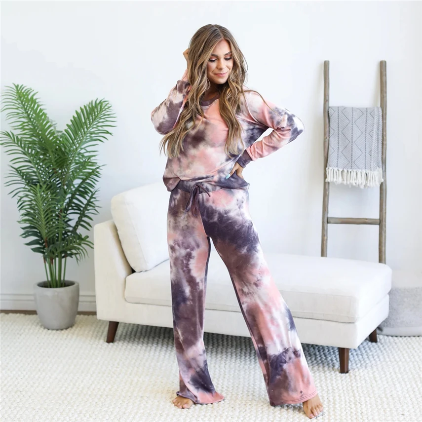 Women Casual Tie-dye Pajamas Plus Size Loose Long Sleeve Pink Homewear Female Autumn Winter 2 Piece Top Pants Casual Sleepwear
Women Casual Tie-dye Pajamas Plus Size Loose Long Sleeve Pink Homewear Female Autumn Winter 2 Piece Top Pants Casual Sleepwear