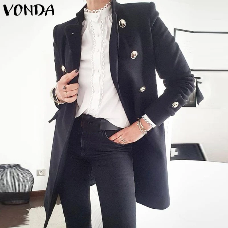 Женская осенне-зимняя куртка 2021 VONDA повседневный костюм с длинным рукавом офисные миди пальто куртки женские пальто верхняя одежда женская ...
Женская осенне-зимняя куртка 2021 VONDA повседневный костюм с длинным рукавом офисные миди пальто куртки женские пальто верхняя одежда женская ...