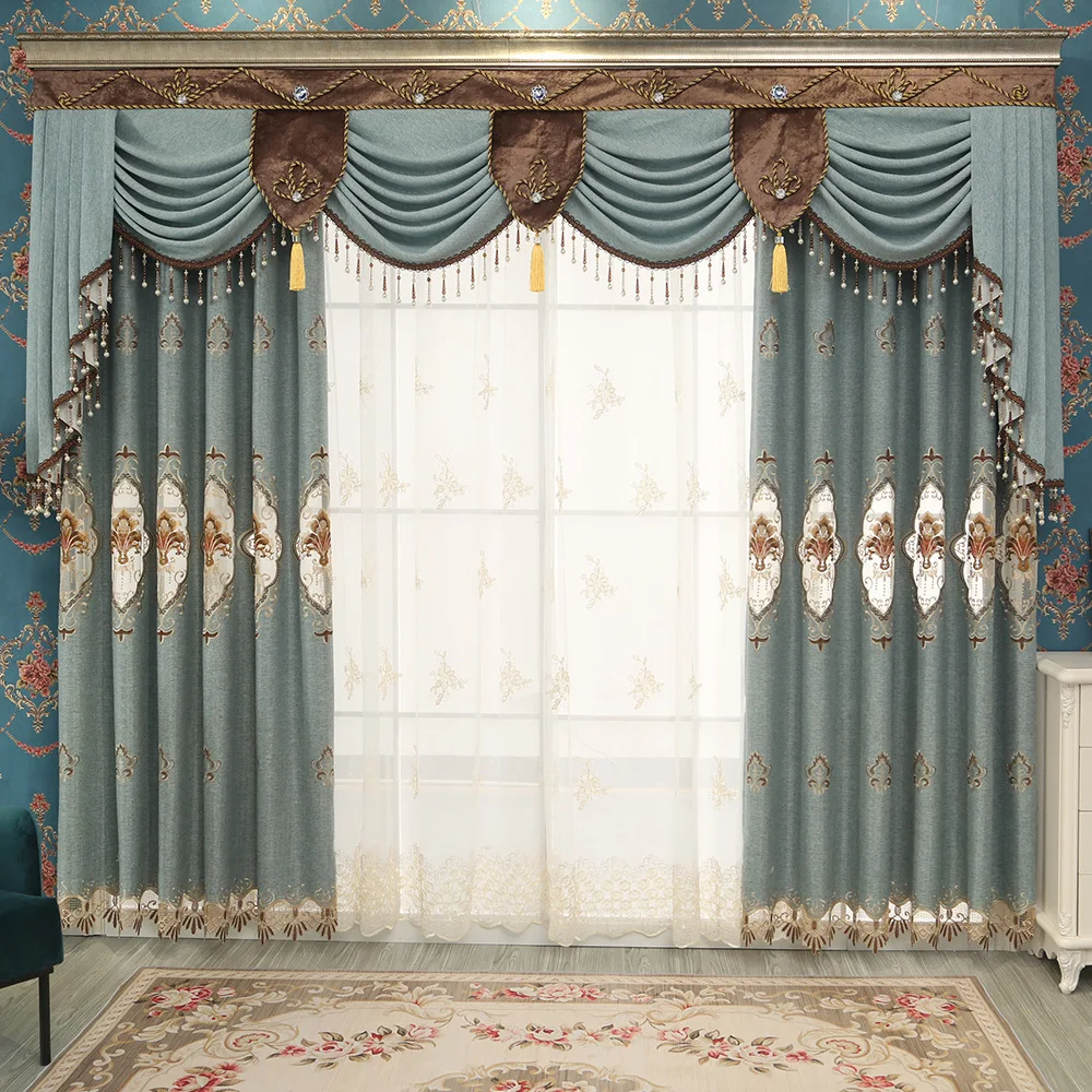 Curtains for Living Room Dining Bedroom New Palace European Style Hollow Herringbone Embroidered Finished Product
Curtains for Living Room Dining Bedroom New Palace European Style Hollow Herringbone Embroidered Finished Product