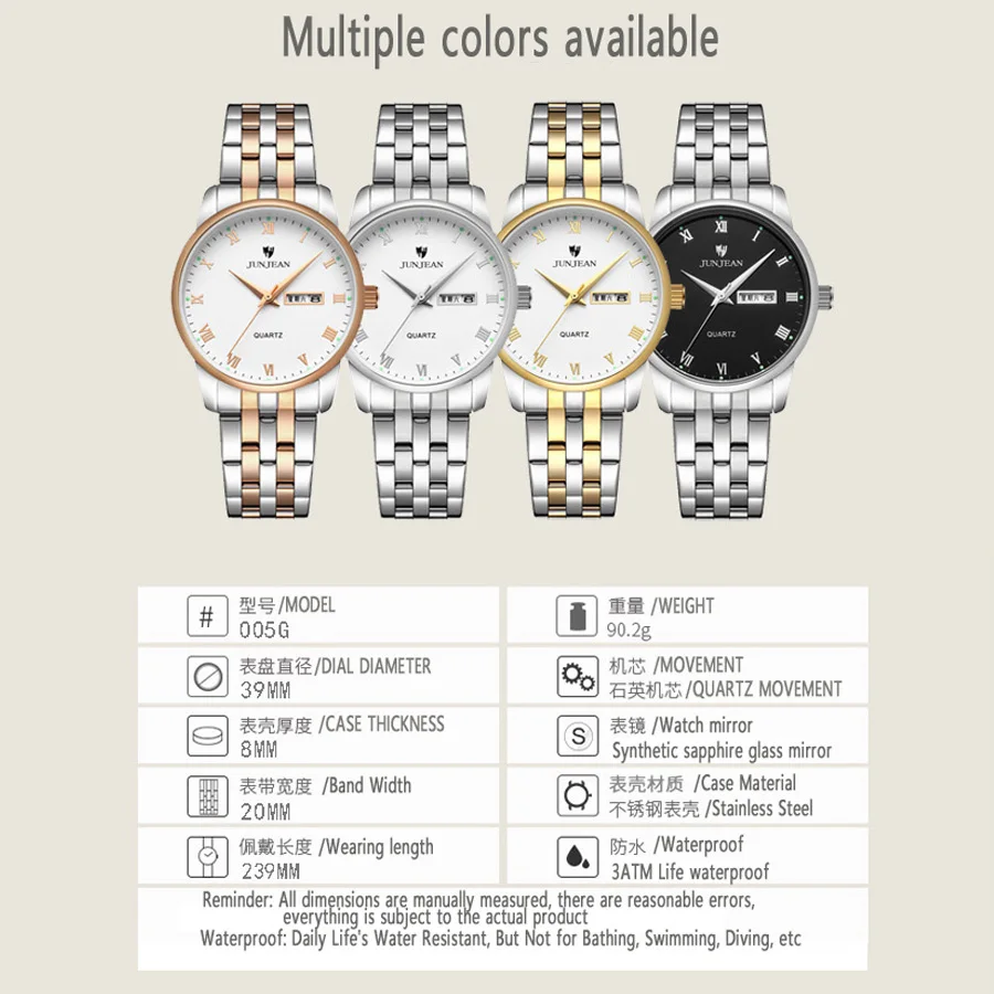 Men's Business Stainless Steel Band Watch Minimalist Men's Fashion Waterproof Dual Calendar Quartz Watch Relogio Masculino
Men's Business Stainless Steel Band Watch Minimalist Men's Fashion Waterproof Dual Calendar Quartz Watch Relogio Masculino