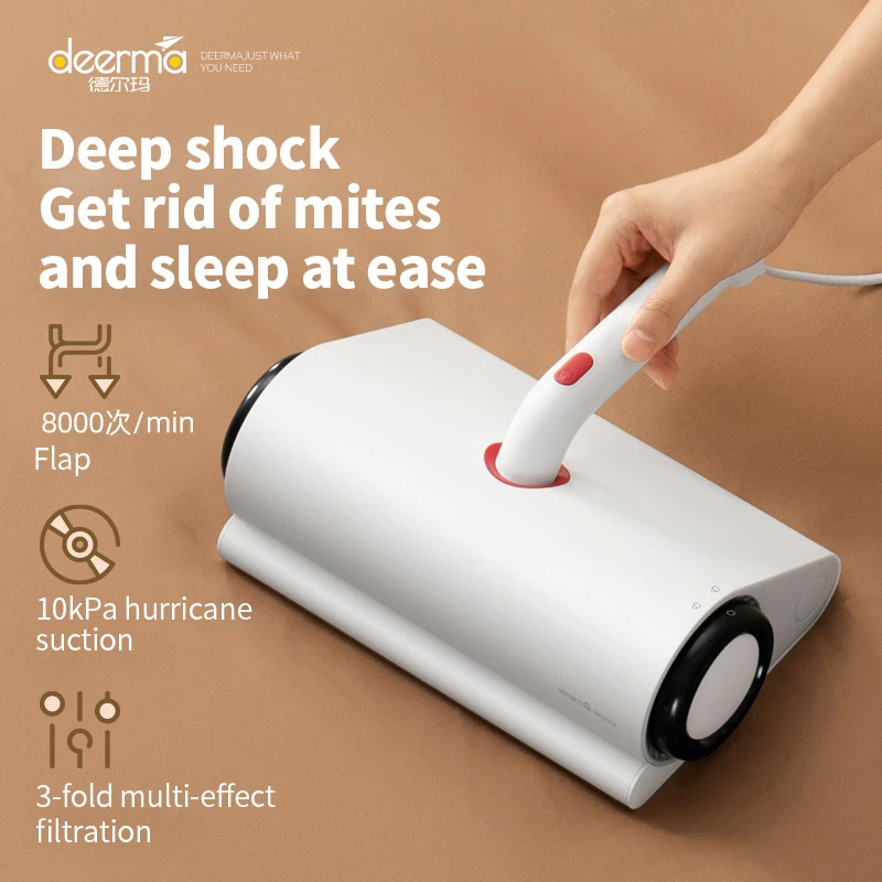 Deerma 10KPa Hand-held Mite Removal Instrument Triple Filter White Bed Vacuum Cleaner CM300 Washable Filter For Easy Carrying
Deerma 10KPa Hand-held Mite Removal Instrument Triple Filter White Bed Vacuum Cleaner CM300 Washable Filter For Easy Carrying
