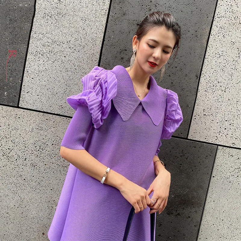 LANMREM purple green half sleeve loose pleated casual t-shirt for women Spring tide New 2022 street wear all-match top 2A1458
LANMREM purple green half sleeve loose pleated casual t-shirt for women Spring tide New 2022 street wear all-match top 2A1458