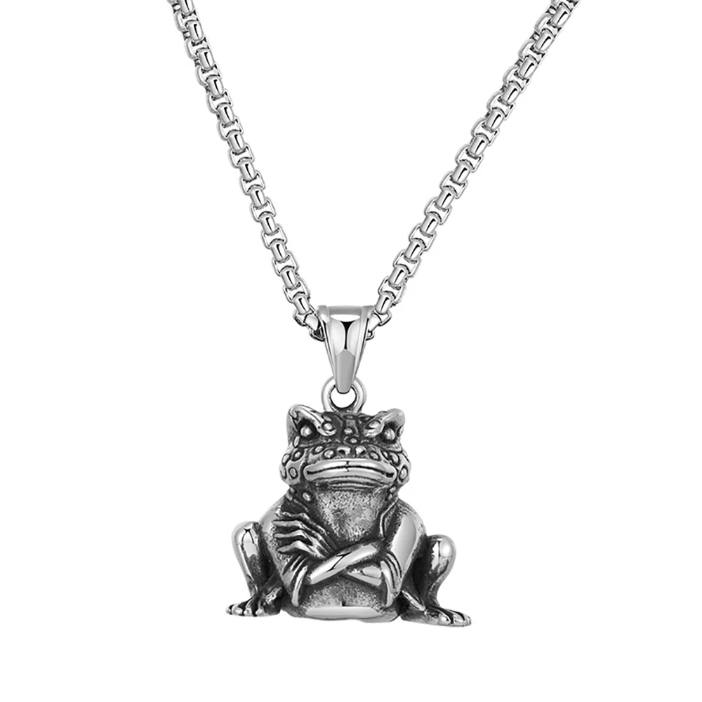 Stainless Steel Vintage Toad Frog Punk Rock Pendant Necklace Jewelry Gift For Him with Chain Best Gothic Gifts 
Stainless Steel Vintage Toad Frog Punk Rock Pendant Necklace Jewelry Gift For Him with Chain Best Gothic Gifts