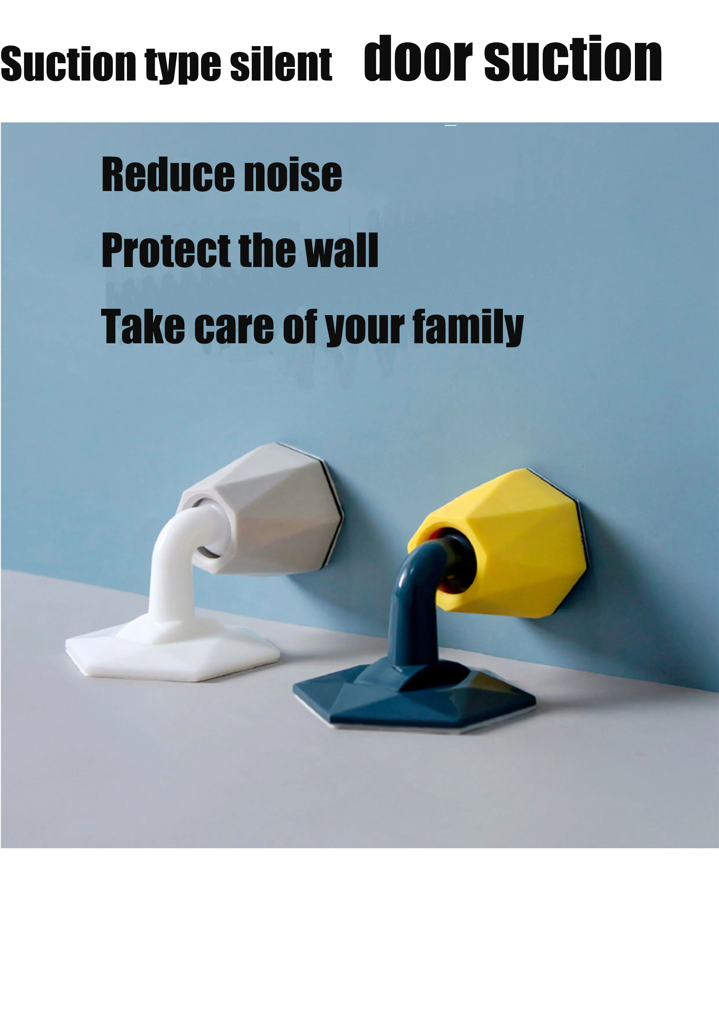 

1 PCS Silicone Door Stopper Punch-Free Efficiently Reduce Noise Protect The Wall From Collision Damage