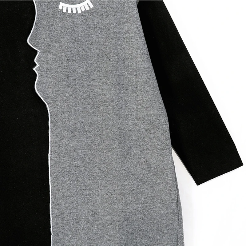 Women's Autumn and Winter 2021 New Splicing Hedging Large Size Two-color Dress Fashionable Slim Long Skirt Q19 
Women's Autumn and Winter 2021 New Splicing Hedging Large Size Two-color Dress Fashionable Slim Long Skirt Q19