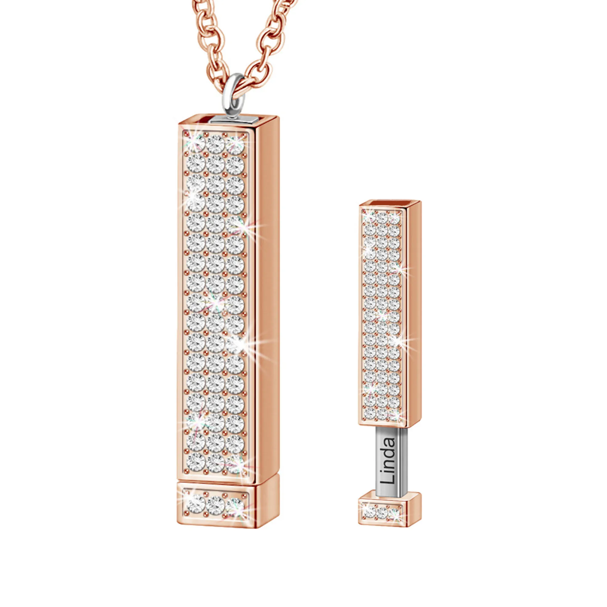 DIY Custom Name Shiny Crystal Necklace Women's Retractable Simple Long 3D Stick Pendant Metal Clavicle Chain Personalized Choker
DIY Custom Name Shiny Crystal Necklace Women's Retractable Simple Long 3D Stick Pendant Metal Clavicle Chain Personalized Choker