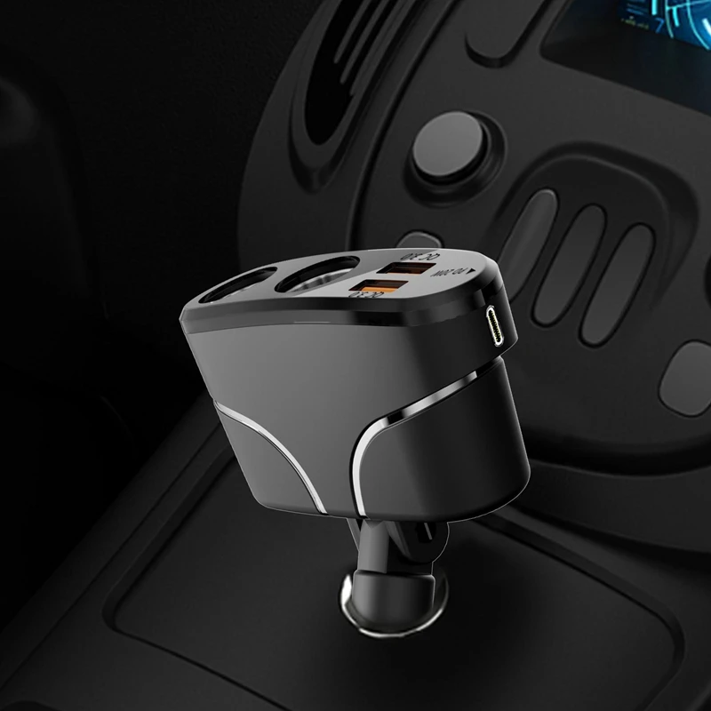 Car Charger Dual Cigarette-Lighter Splitter Dual QC 3.0 USB Fast Charging Type-C Ports Socket Adapter for Phone DashCam
Car Charger Dual Cigarette-Lighter Splitter Dual QC 3.0 USB Fast Charging Type-C Ports Socket Adapter for Phone DashCam