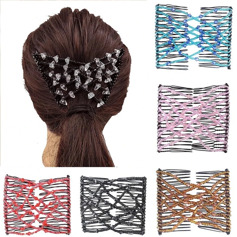 New Girls Beaded Hair Clips Convenient Women's Elastic Hair Clips Magic Comb Clips Sweet Hair Clips Hair Accessories
New Girls Beaded Hair Clips Convenient Women's Elastic Hair Clips Magic Comb Clips Sweet Hair Clips Hair Accessories