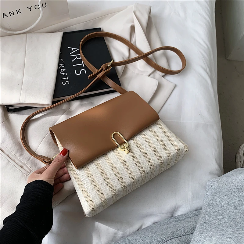 Strip Design Small PU Leather Crossbody Shoulder Bags For Women 2021 Summer Simple Handbags And Purses Female Travel
Strip Design Small PU Leather Crossbody Shoulder Bags For Women 2021 Summer Simple Handbags And Purses Female Travel